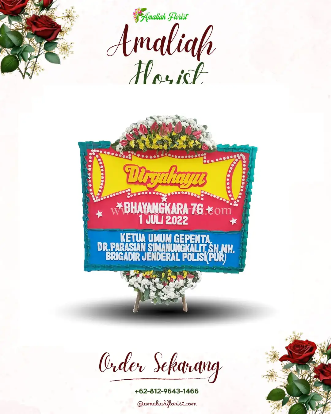 Papan Bunga HUT Ulang Tahun Sukowiyono